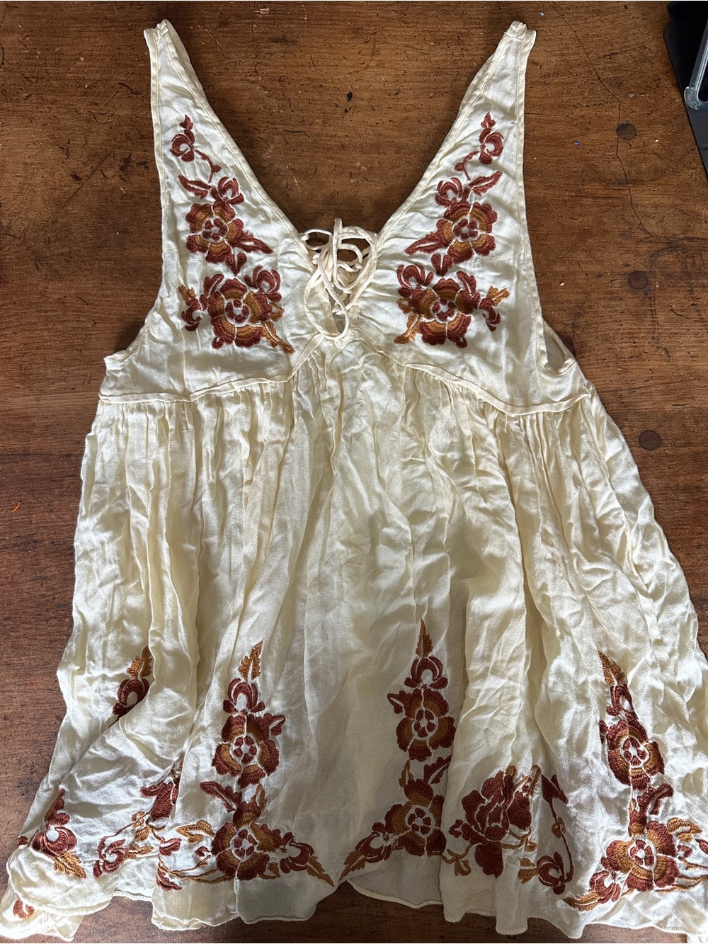 Free People Aida Embroidered Slip